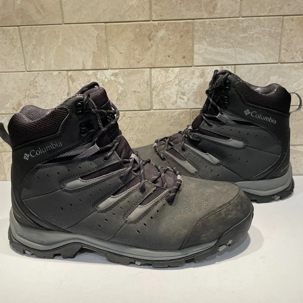 Columbia Gunnison II Omni Heat Mens 15 Waterproof Winter Boots Black 200g